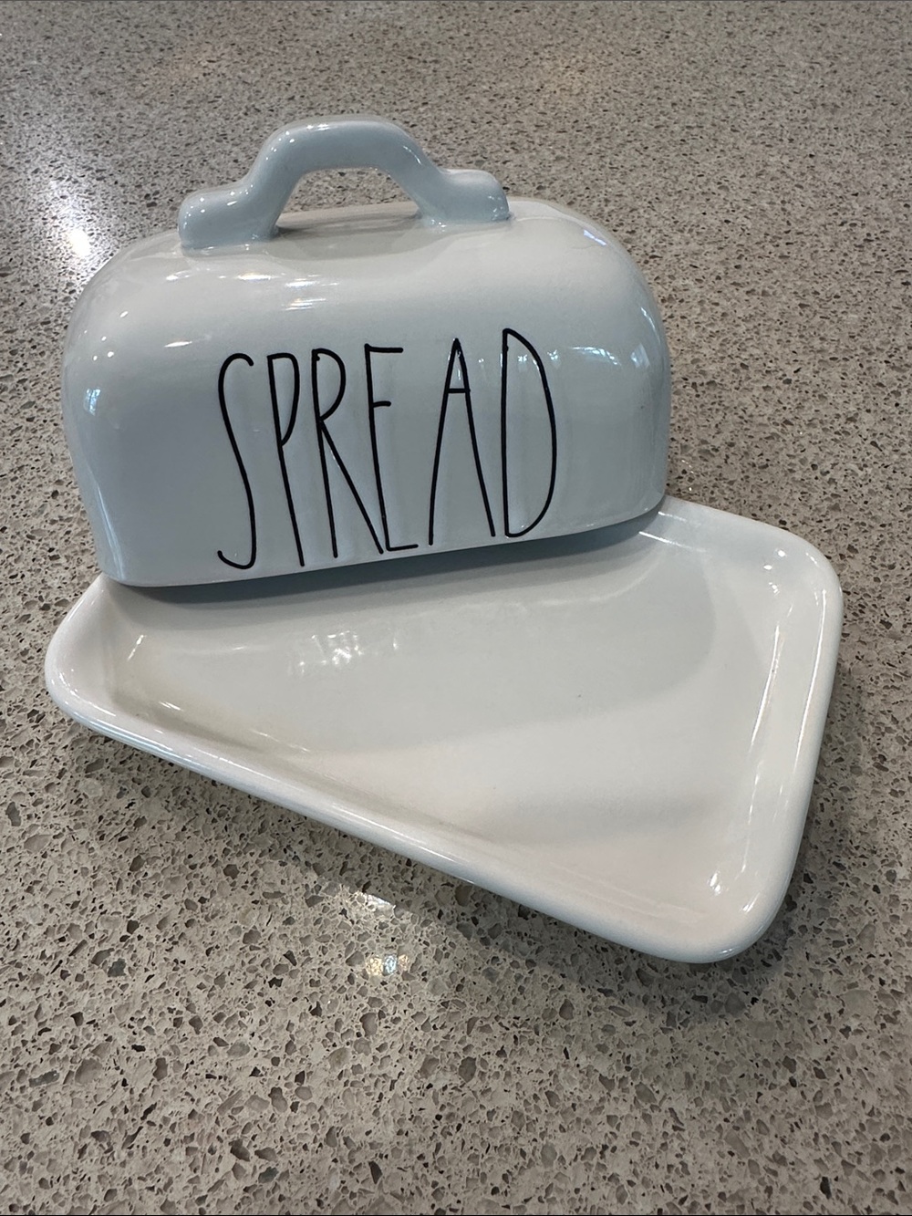 Rae Dunn White Ceramic Butter Dish ‘SPREAD'